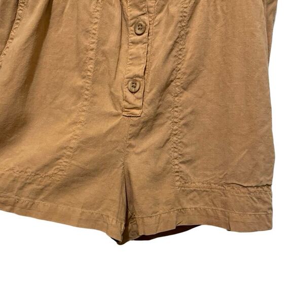 Cloth & Stone Utility Romper Womens Small brown warm honey Jay Collared jumper - Picture 4 of 7